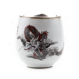 Чаша – Дракон (керамика/серебро, 100 мл)