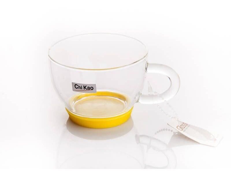 Чашка Chikao скло ручна работа, 150 мл., жовтого кольору - 1